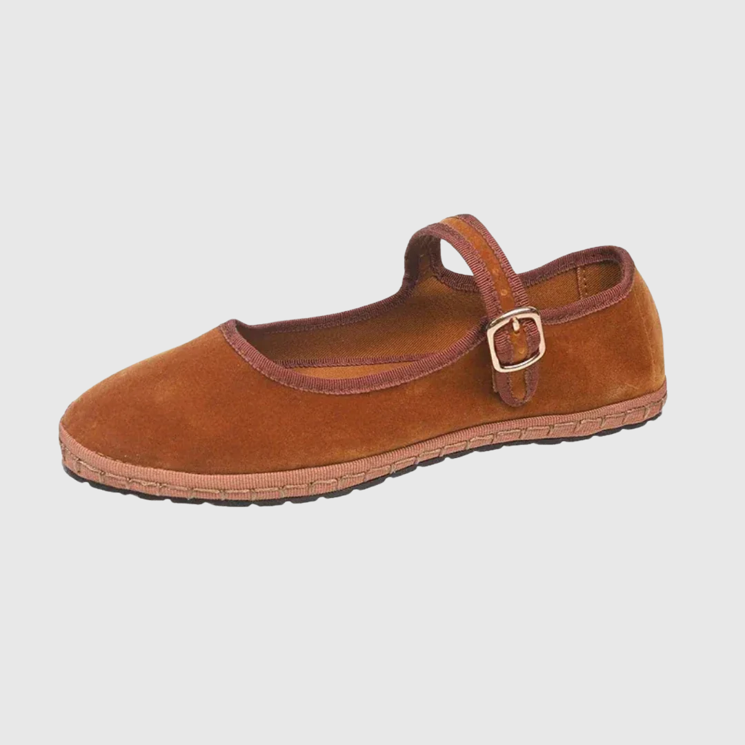 Simone | The Contrast-Trim Mary Jane Flat