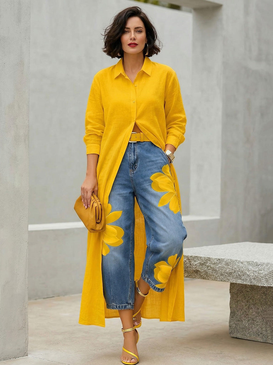 Flower - Denim Pants