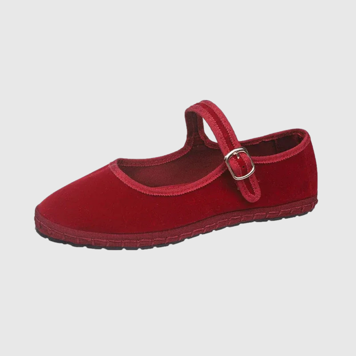 Simone | The Contrast-Trim Mary Jane Flat