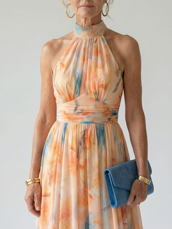 Mabel | Soft Halter Midi Dress