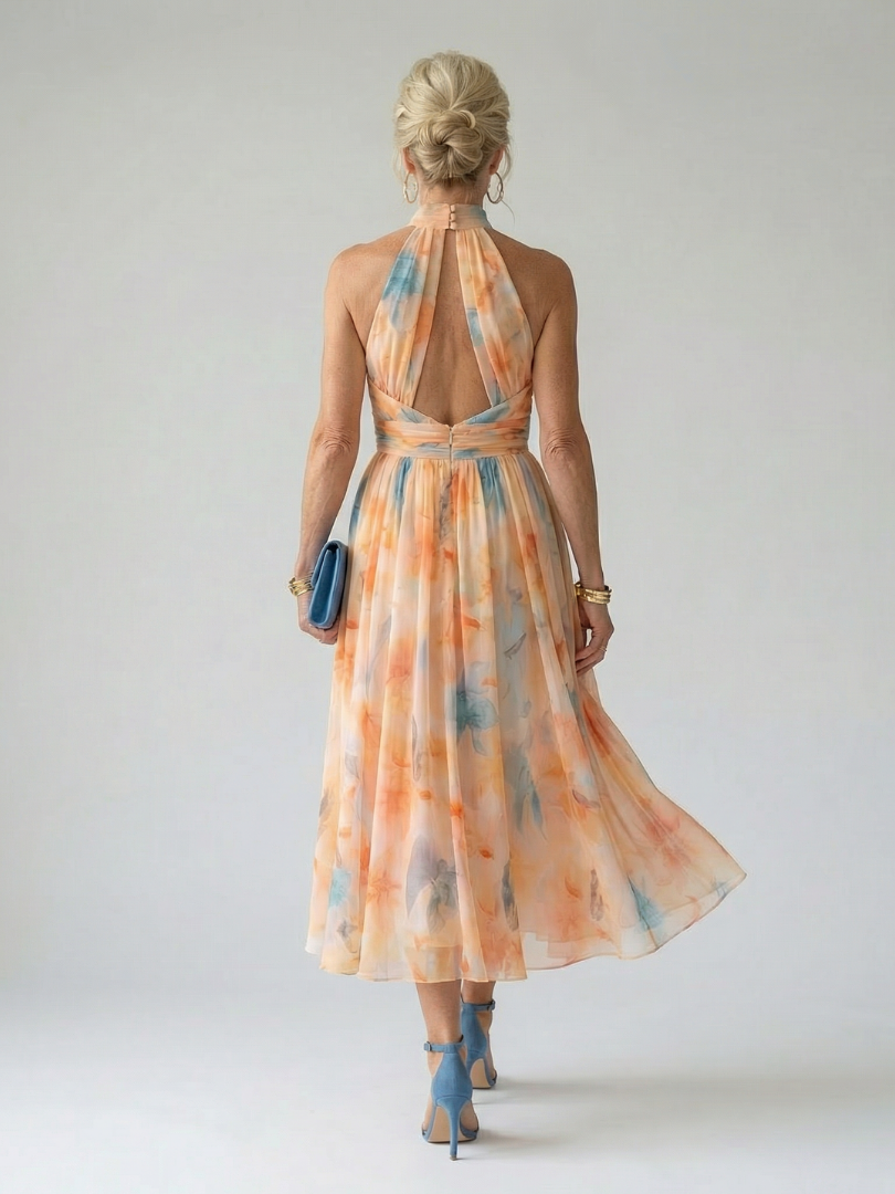 Mabel | Soft Halter Midi Dress