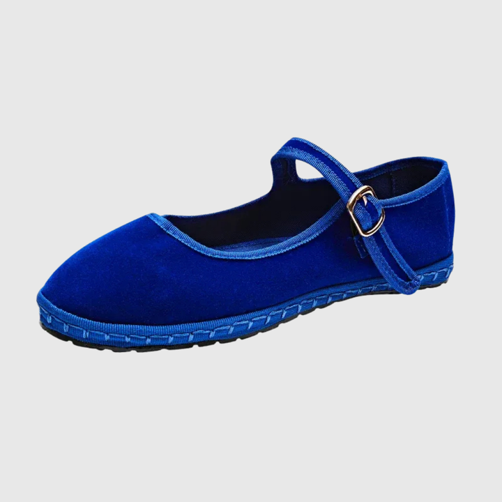 Simone | The Contrast-Trim Mary Jane Flat