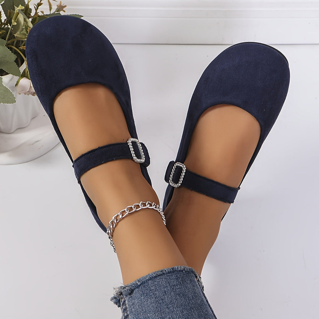Genevieve | The Velvet Crystal-Buckle Mary Jane