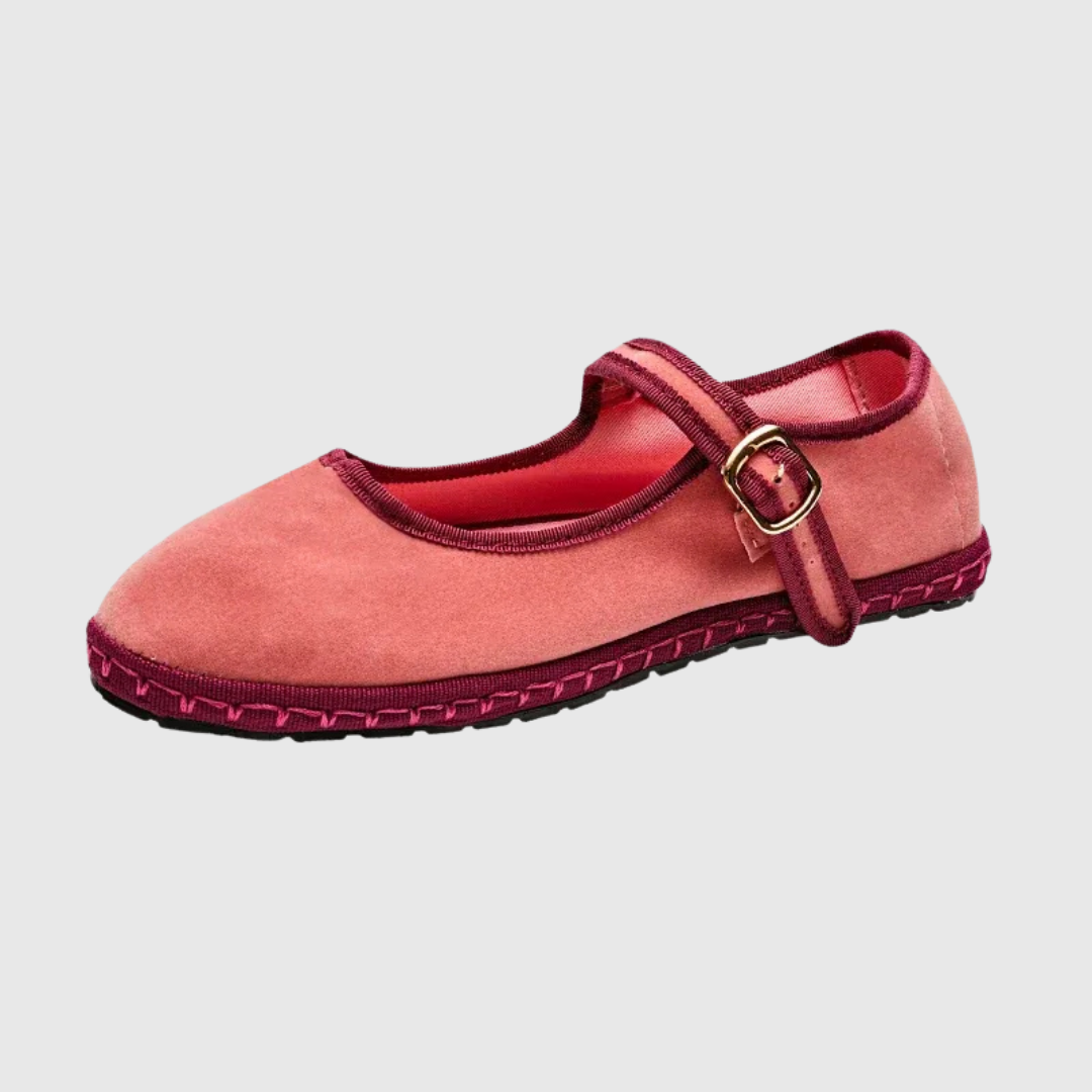 Simone | The Contrast-Trim Mary Jane Flat