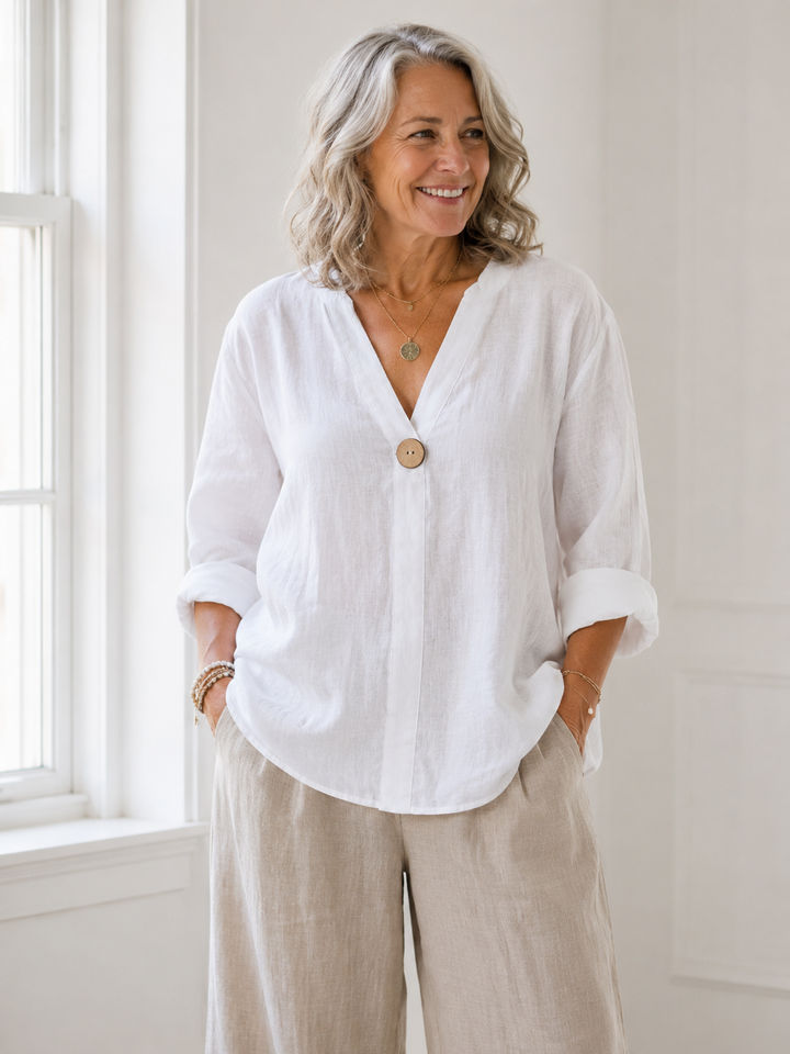 Zamma | Relaxed V-Neck Top