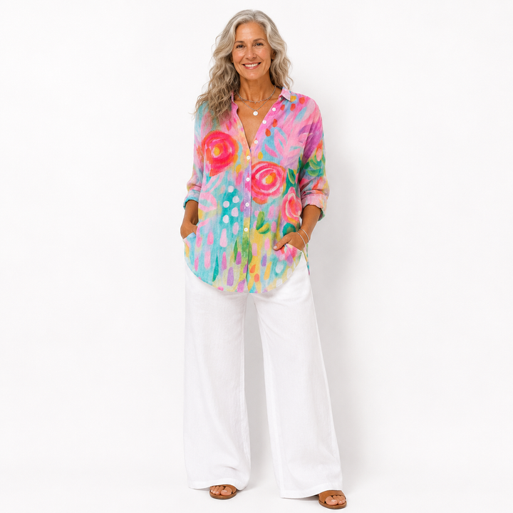 Astra | Colorful Pattern Blouse