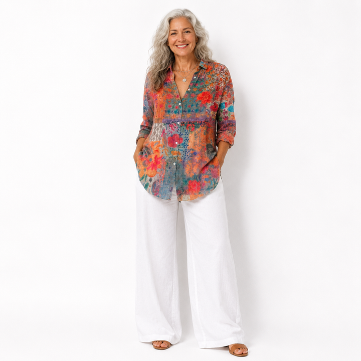 Astra | Colorful Pattern Blouse