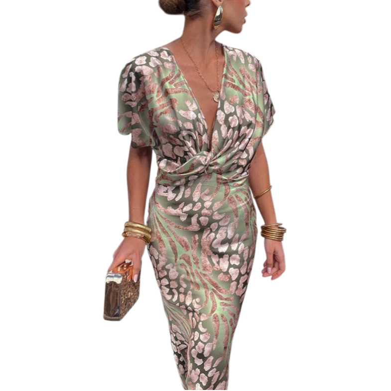 The Nela Wrap Maxi Dress