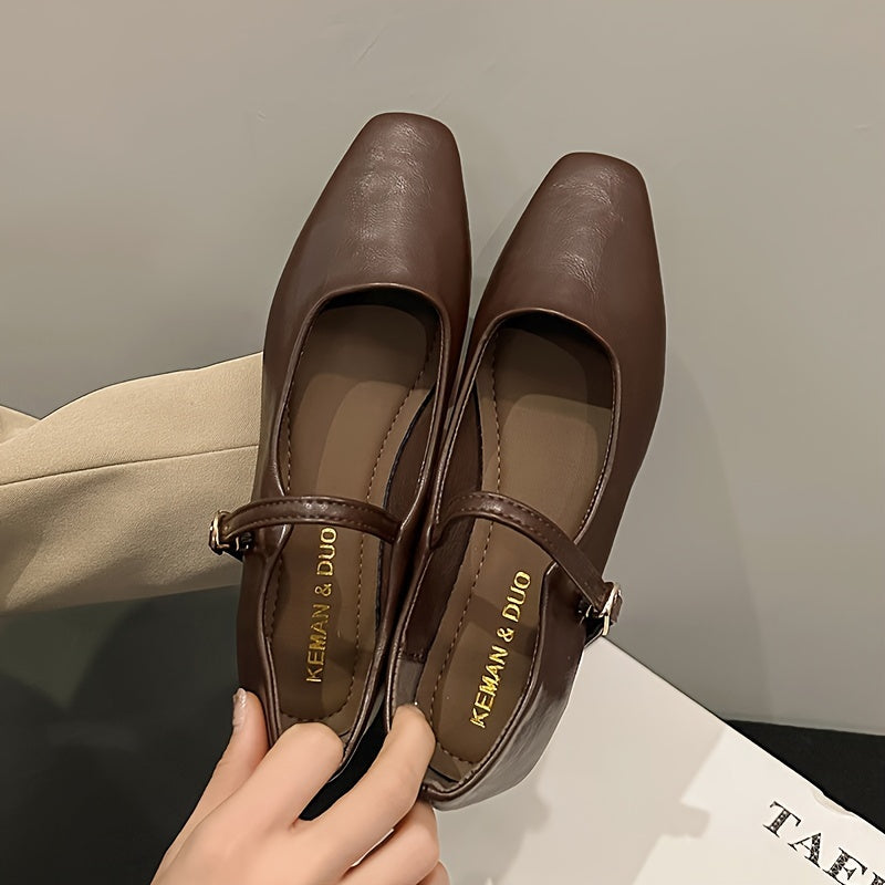 Vivienne | The Square-Toe Mary Jane Flat