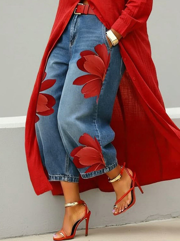 Flower - Denim Pants