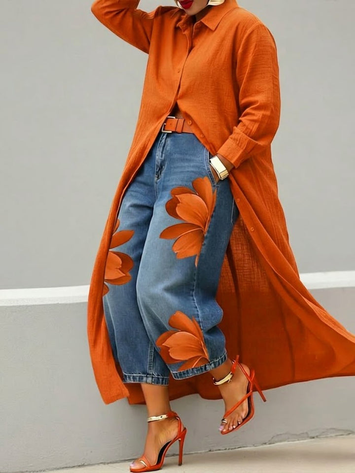 Flower - Denim Pants