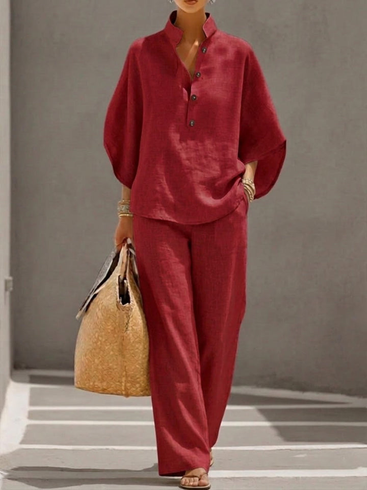 Mariel | Complete with batwing sleeves and wide pants